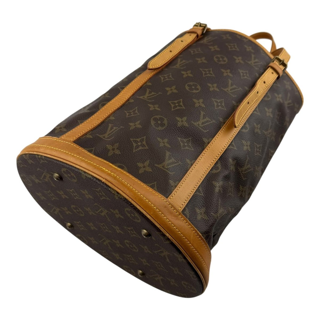 Louis Vuitton GM Bucket Tote Brown Monogram Handbag