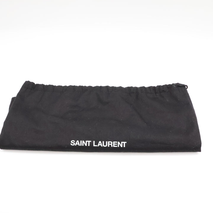 Saint Laurent Medium YSL Black Lou Black Quilted Leather Crossbody Handbag