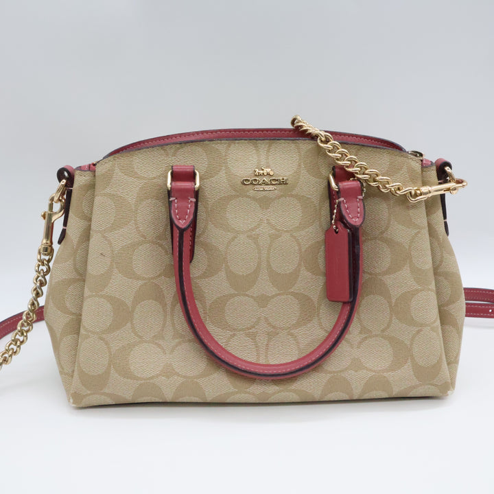 Coach Carryall Satchel Beige/Pink