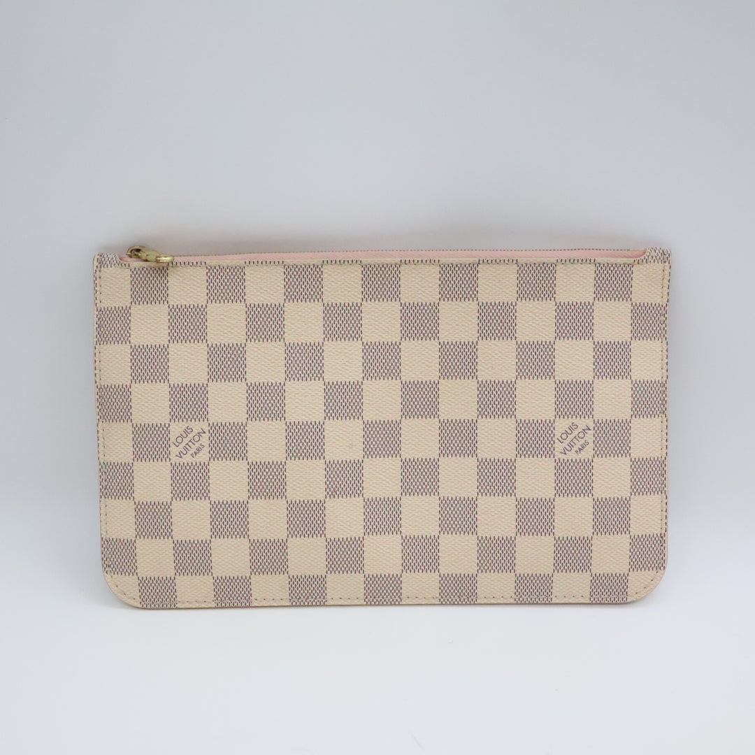 Louis Vuitton Damier Azur Neverfull MM Clutch Pouch
