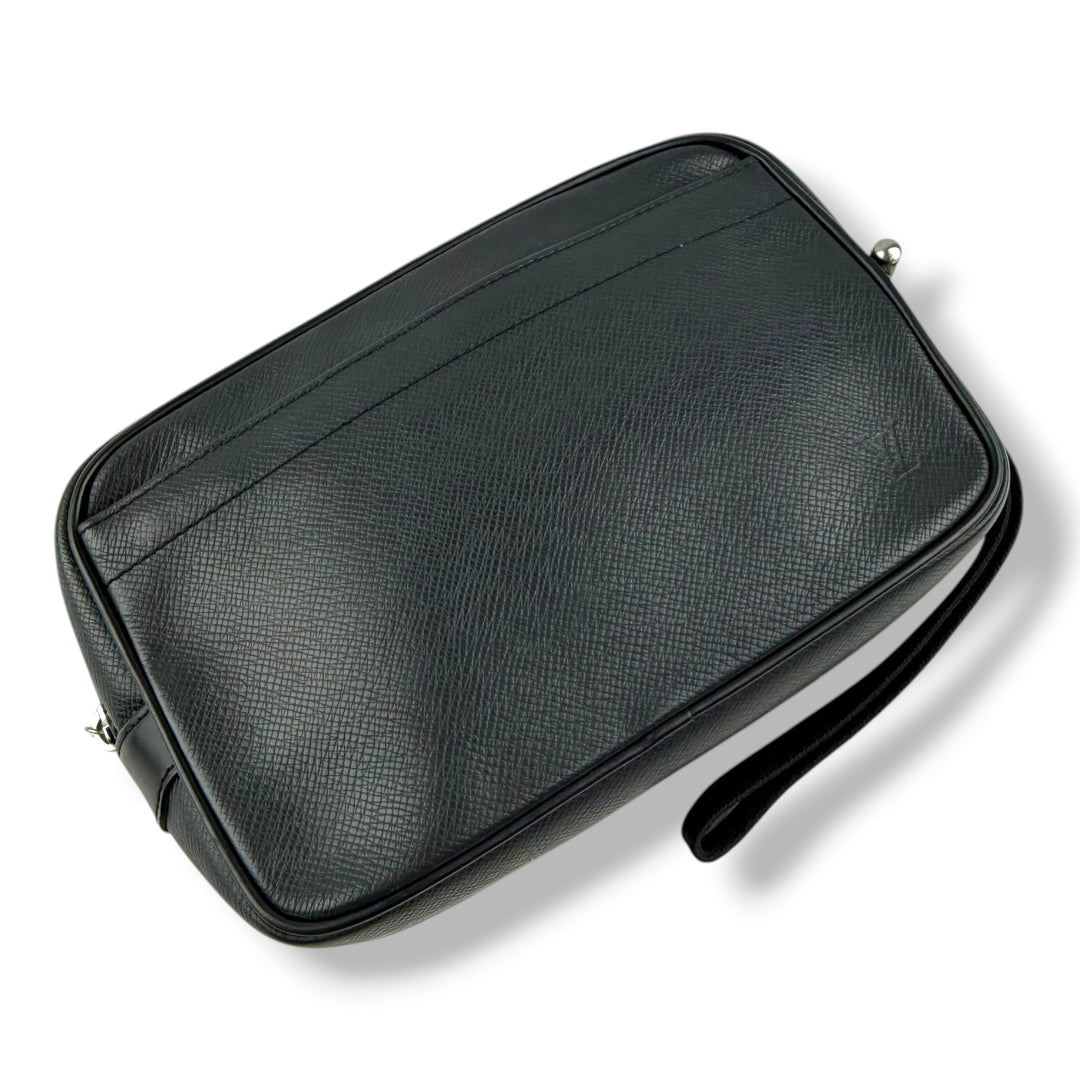Louis Vuitton Black Kalga Leather Taiga Clutch Bag