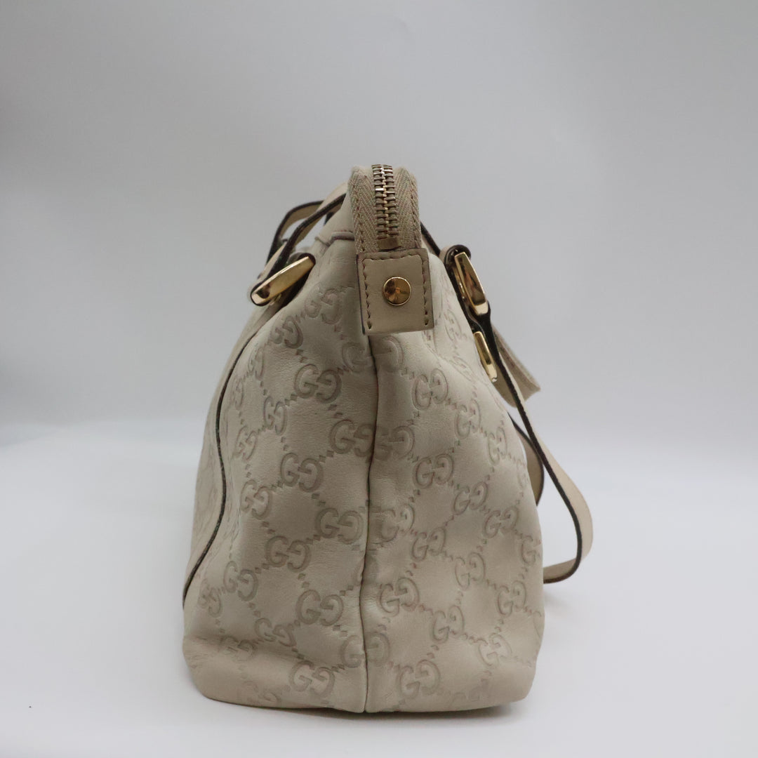 Gucci GG Guccissima Beige Abbey D-Ring Tote Handbag