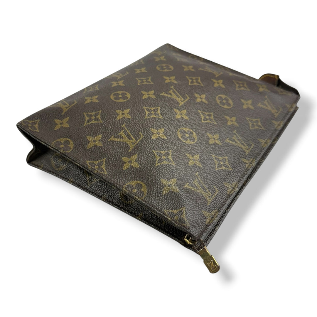 Louis Vuitton Vintage Brown Monogram Toiletry Pouch 26 Bag