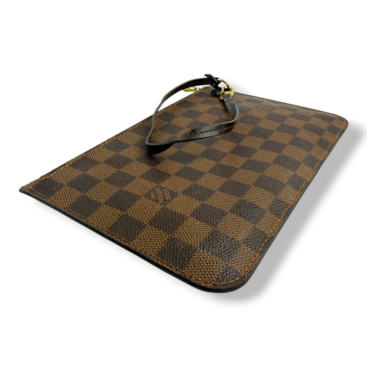 Louis Vuitton Brown Damier Neverfull MM Handbag W/ Clutch Pouch