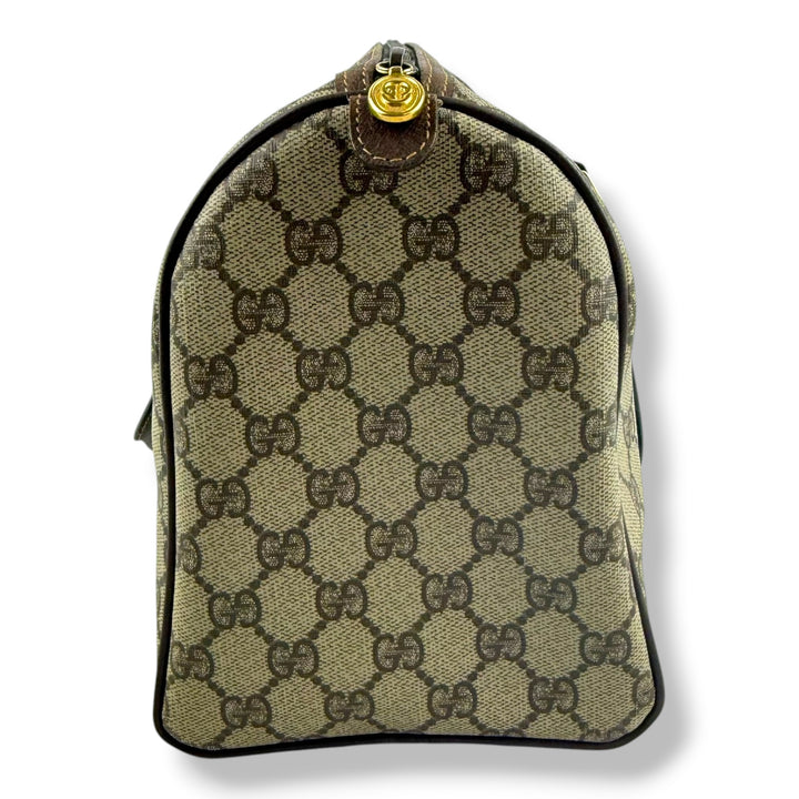 Gucci Beige GG Monogram Boston Canvas Bag