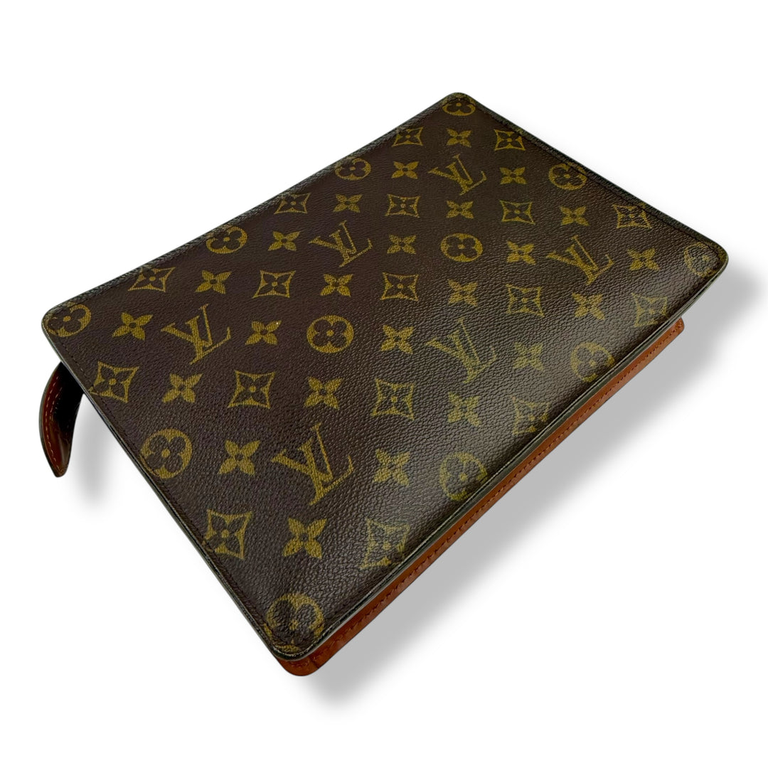 Louis Vuitton Brown Monogram Pochette Homme Clutch Bag
