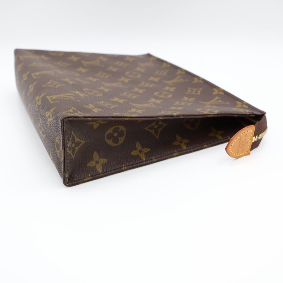 Louis Vuitton Vintage Brown Monogram Toiletry Pouch 26 Bag