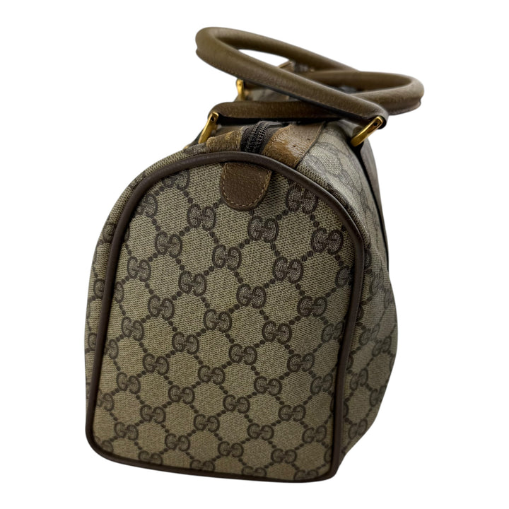 Gucci Beige GG Monogram Boston Canvas Bag