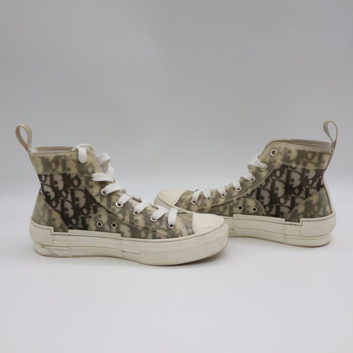 Dior B23 Beige Oblique High Sneakers UK 4 / EU 37