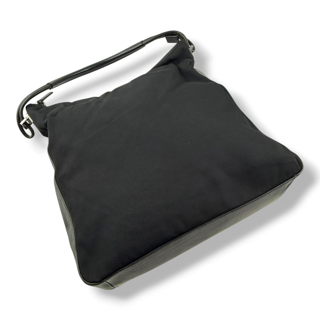Gucci GG Monogram Black Hobo Shoulder Bag