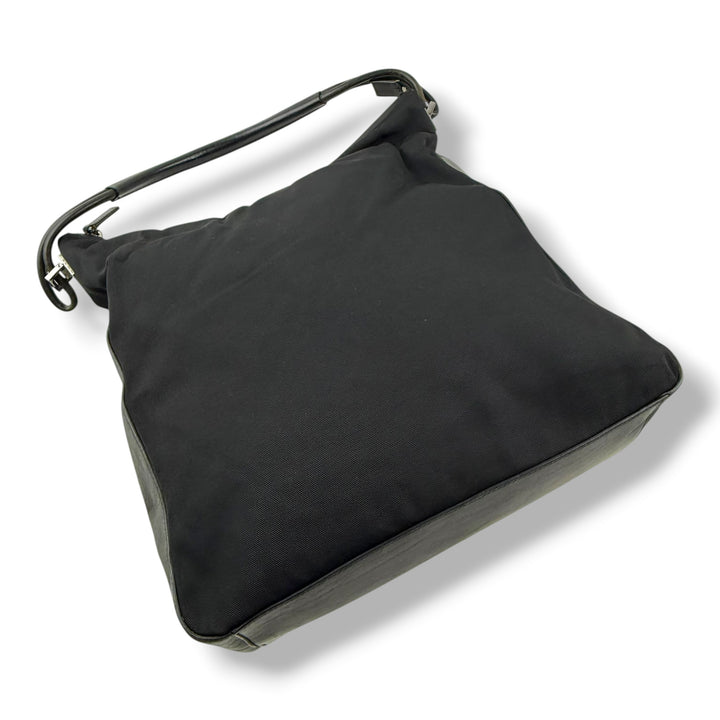 Gucci GG Monogram Black Hobo Shoulder Bag