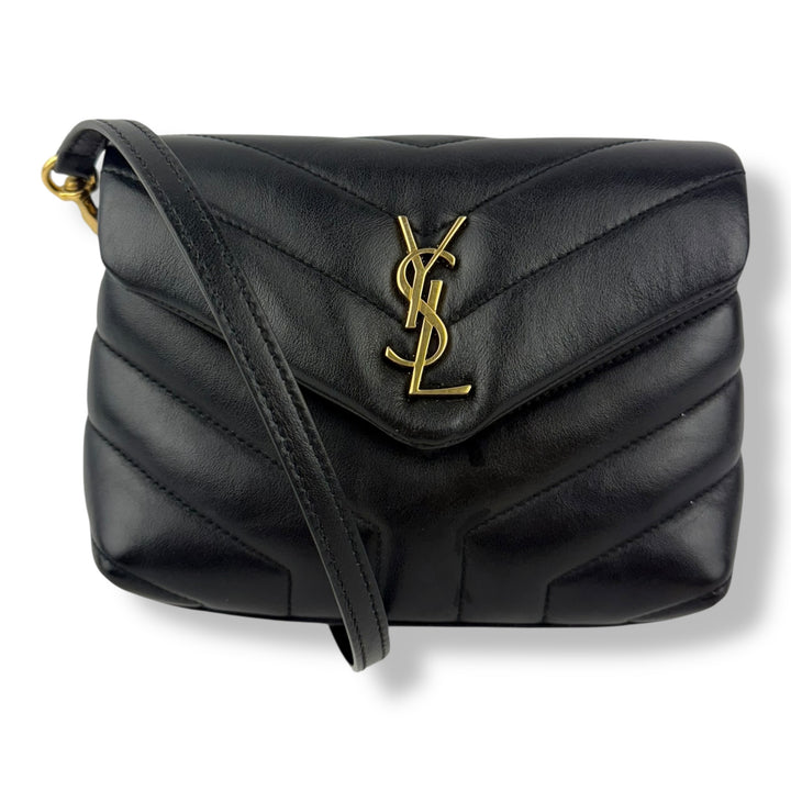 Saint Laurent YSL Black Toy LouLou Quilted Leather Handbag