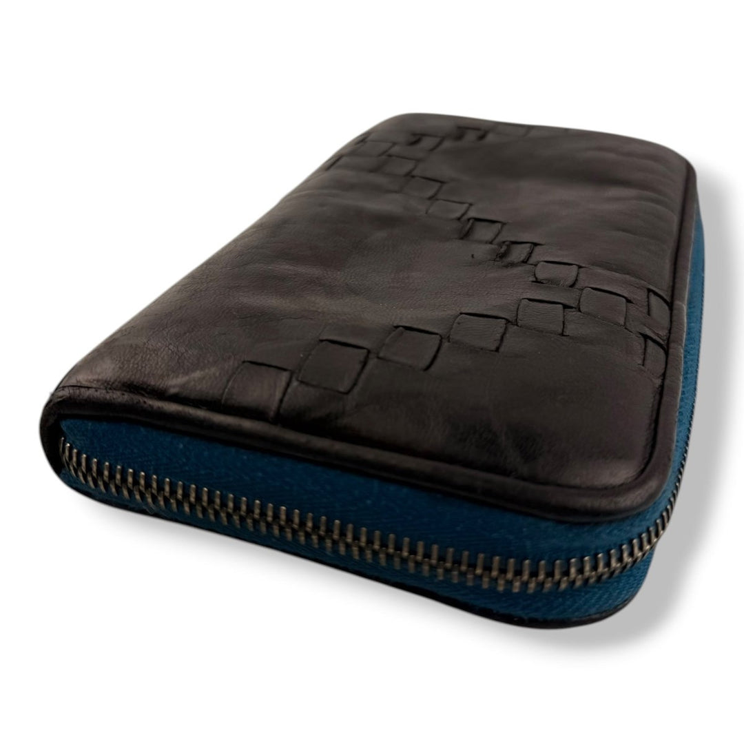 Bottega Veneta Black / Blue Long Wallet - Lux Central