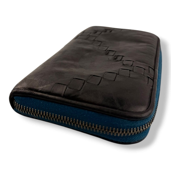Bottega Veneta Black / Blue Long Wallet - Lux Central