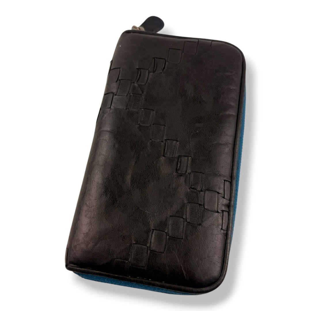 Bottega Veneta Black / Blue Long Wallet - Lux Central
