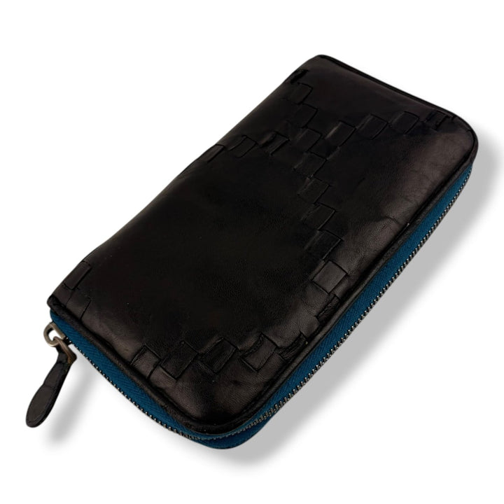 Bottega Veneta Black / Blue Long Wallet - Lux Central