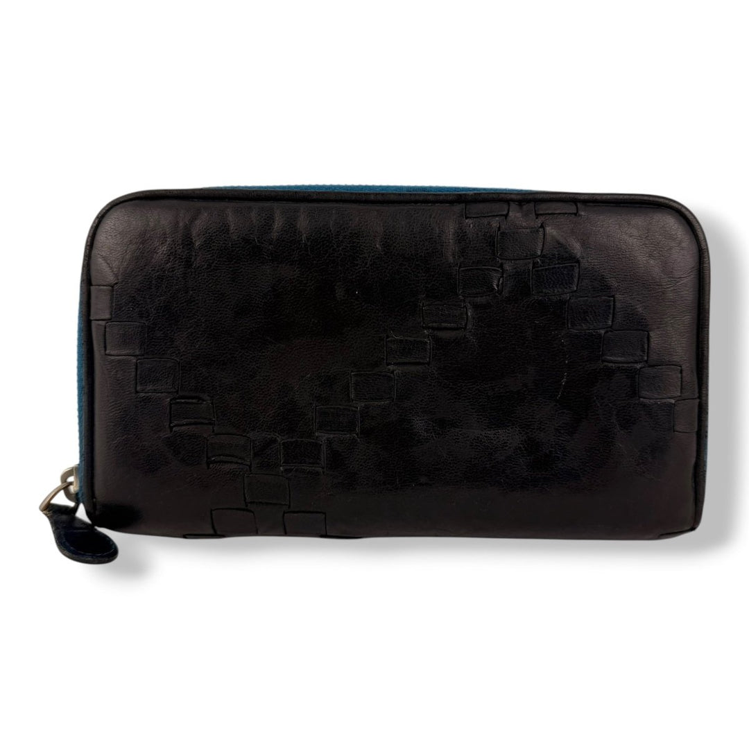 Bottega Veneta Black / Blue Long Wallet - Lux Central