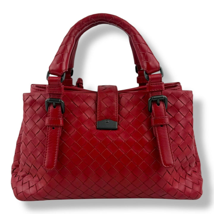 Bottega Veneta Roma Red Leather Handbag - Lux Central