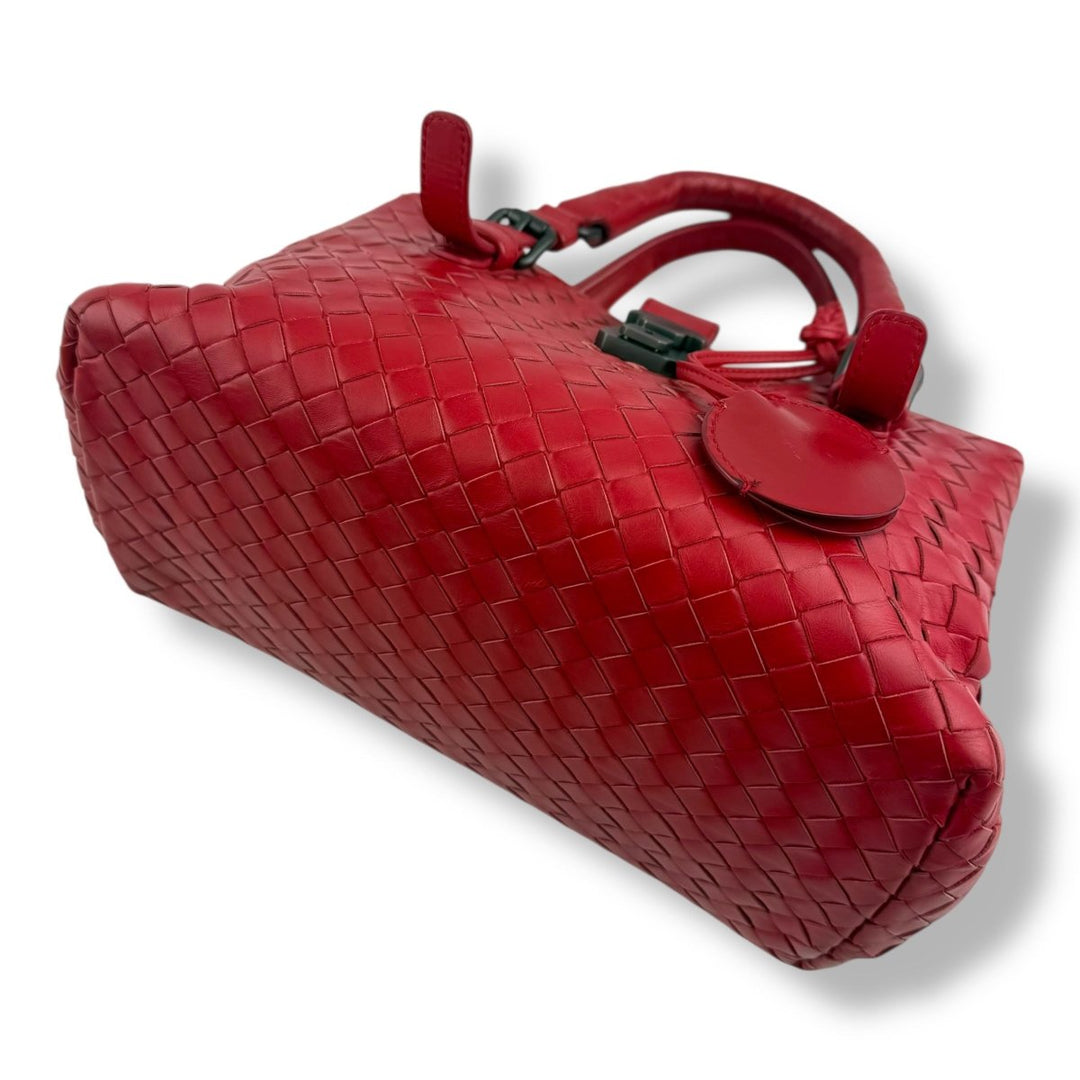 Bottega Veneta Roma Red Leather Handbag - Lux Central