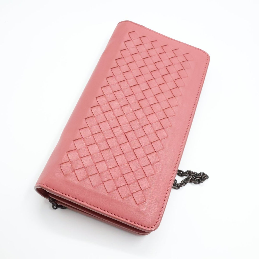 Bottega Veneta WOC Pink Nappa Lambskin Leather Handbag - Lux Central