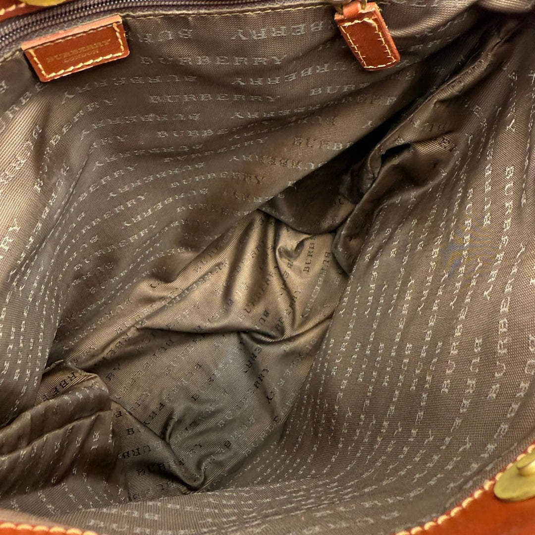 Burberry Beige Haymarket Check Tote Bag - Lux Central