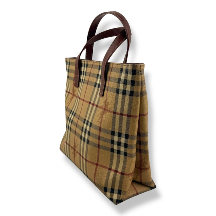 Burberry Beige Haymarket Check Tote Bag - Lux Central