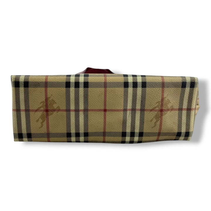 Burberry Beige Haymarket Vintage Check Tote Bag - Lux Central