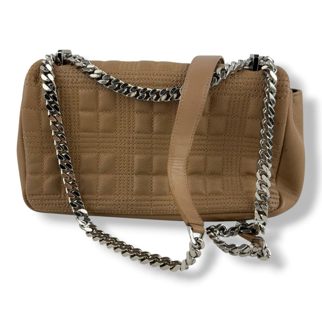 Burberry Beige Lola Quilted Leather Handbag - Lux Central