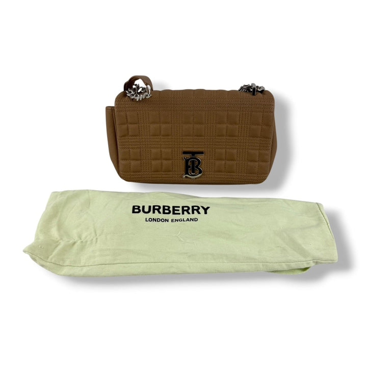 Burberry Beige Lola Quilted Leather Handbag - Lux Central