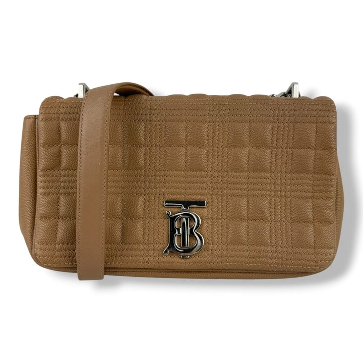 Burberry Beige Lola Quilted Leather Handbag - Lux Central