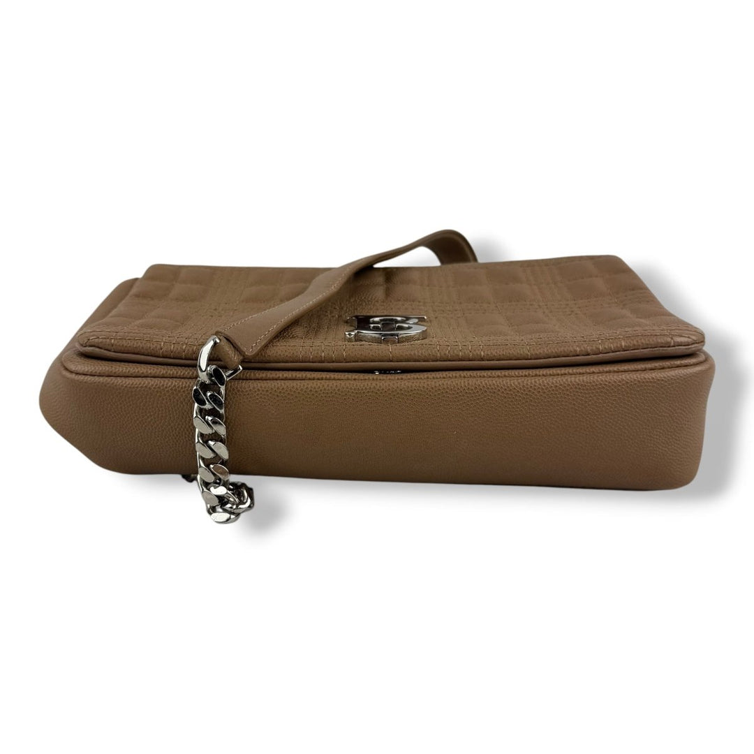 Burberry Beige Lola Quilted Leather Handbag - Lux Central