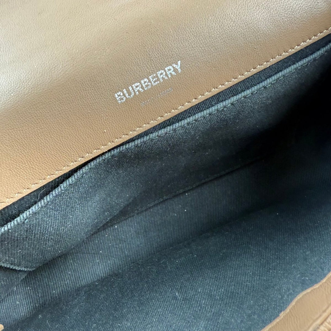 Burberry Beige Lola Quilted Leather Handbag - Lux Central