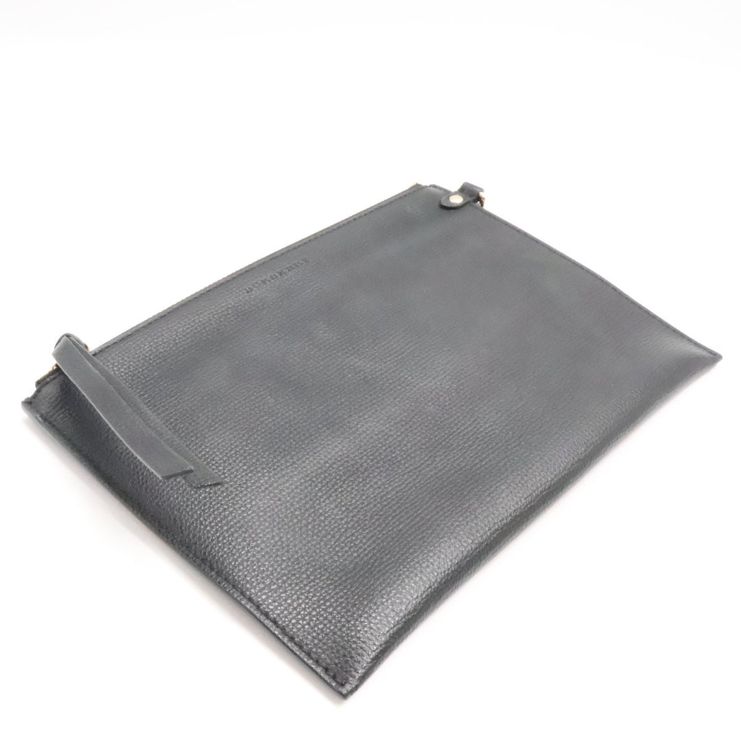Burberry Black Leather Clutch Handbag - Lux Central