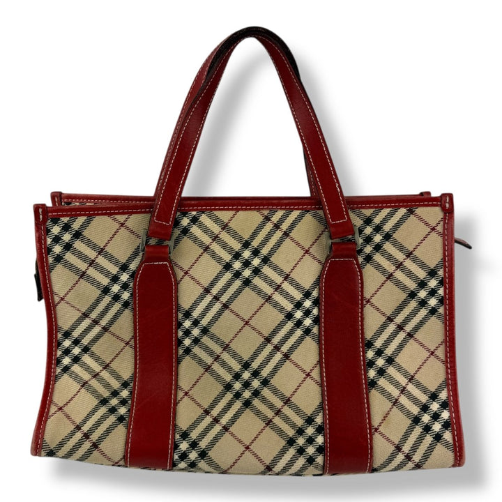 Burberry Blue Label Beige/Red Tote Bag - Lux Central