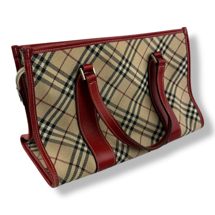 Burberry Blue Label Beige/Red Tote Bag - Lux Central