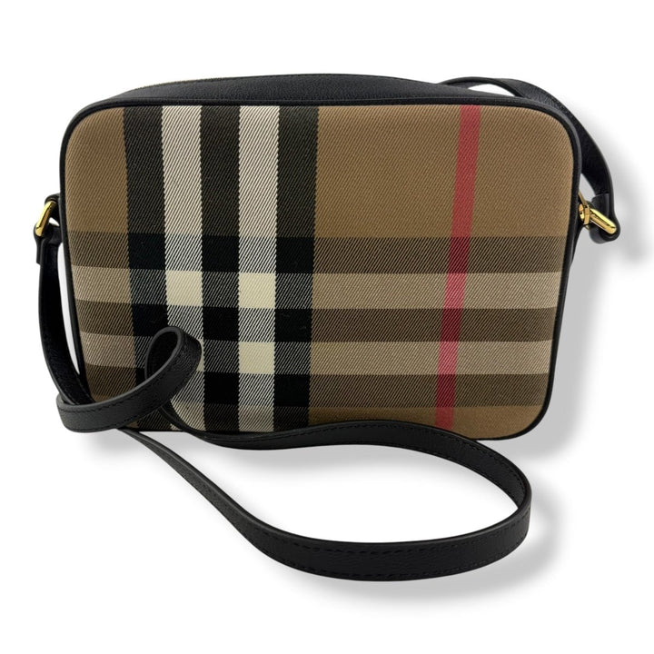 Burberry Camera Beige Canvas Handbag - Lux Central