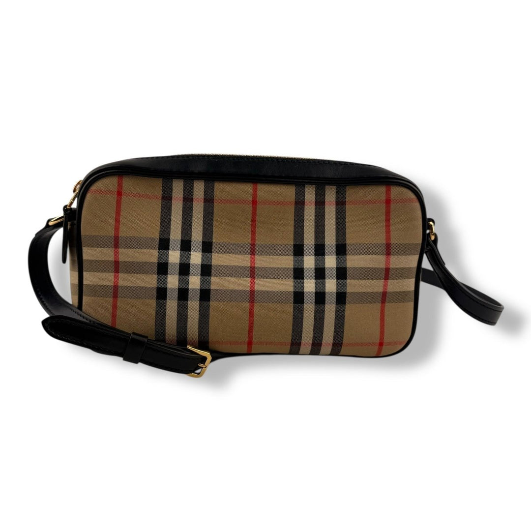 Burberry Camera Beige Canvas Handbag - Lux Central