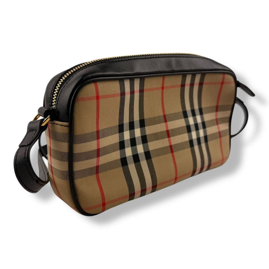 Burberry Camera Beige Canvas Handbag - Lux Central
