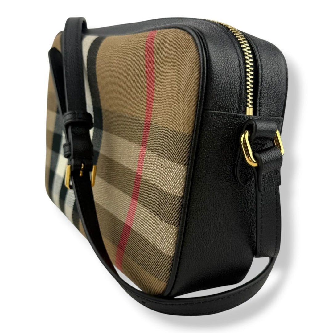 Burberry Camera Beige Canvas Handbag - Lux Central