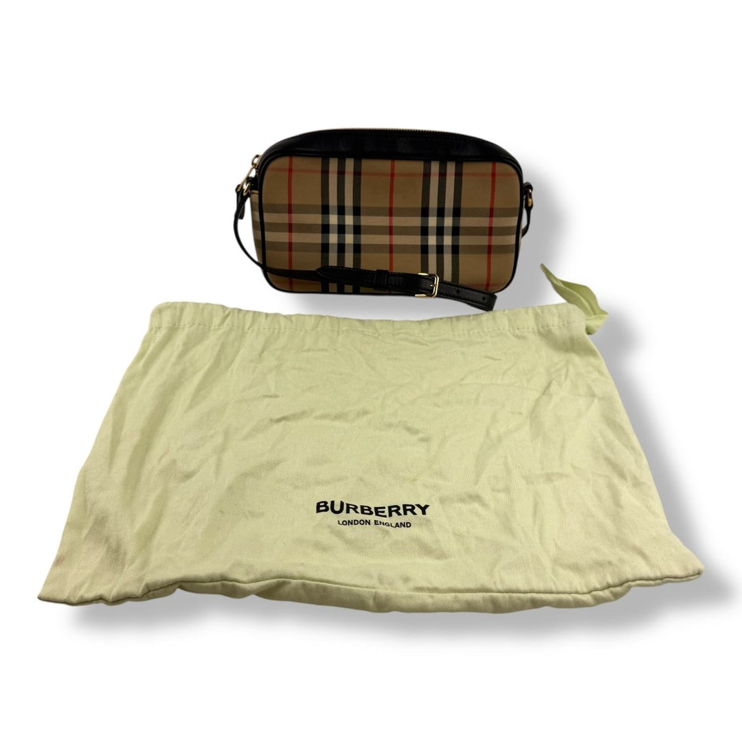 Burberry Camera Beige Canvas Handbag - Lux Central