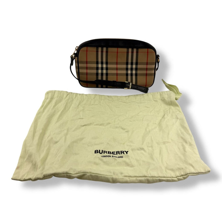 Burberry Camera Beige Canvas Handbag - Lux Central