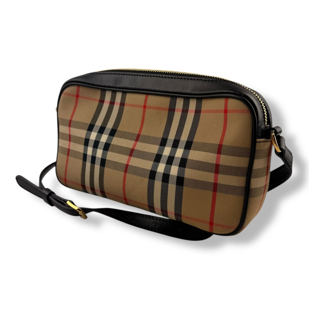 Burberry Camera Beige Canvas Handbag - Lux Central