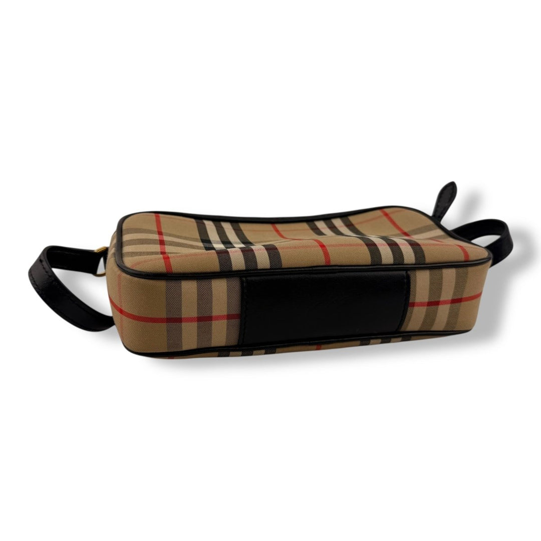Burberry Camera Beige Canvas Handbag - Lux Central