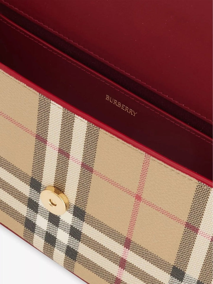BURBERRY Hampshire Check Coated Canvas Crossbody Bag New Season - Lux Central