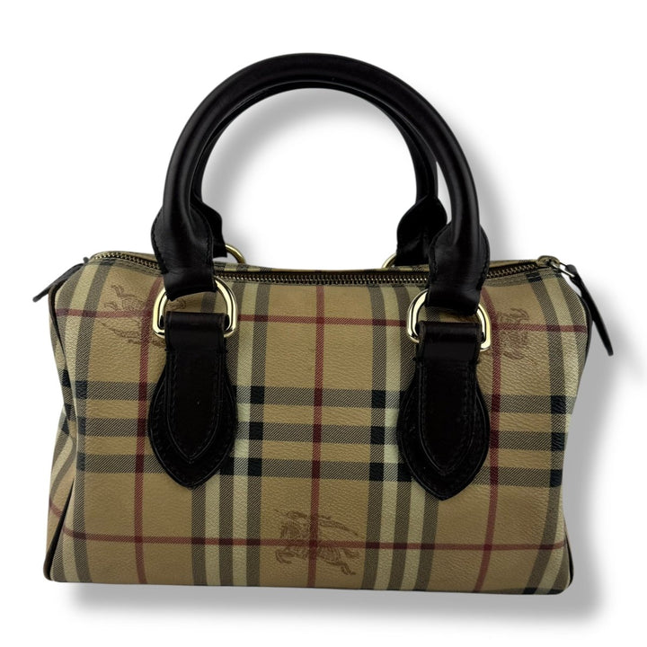 Burberry Haymarket Check Coated Canvas Bowling Bag - Lux Central