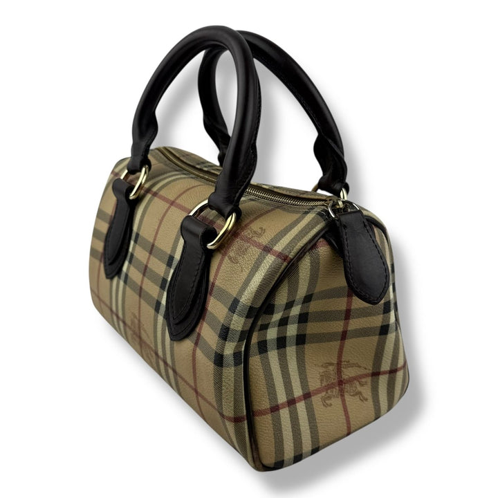 Burberry Haymarket Check Coated Canvas Bowling Bag - Lux Central