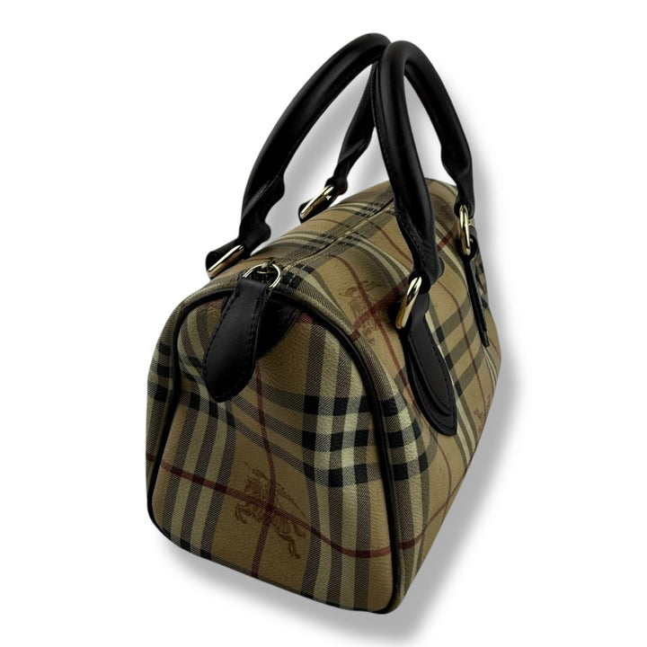 Burberry Haymarket Check Coated Canvas Bowling Bag - Lux Central