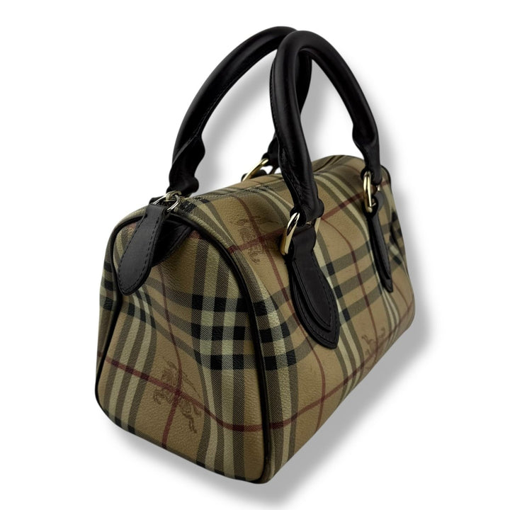 Burberry Haymarket Check Coated Canvas Bowling Bag - Lux Central