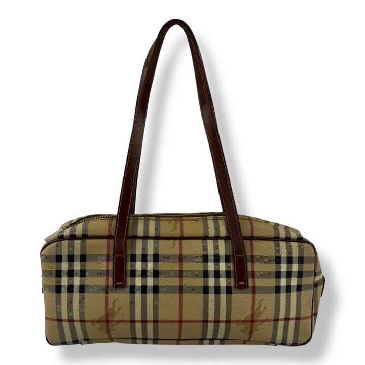Burberry Haymarket Check Coated Canvas Bowling Bag - Lux Central