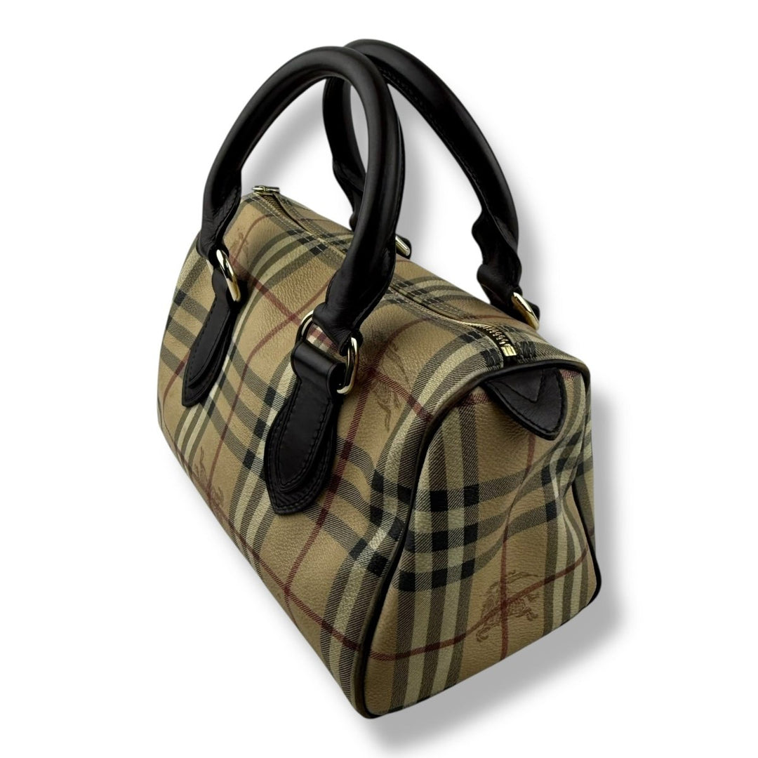 Burberry Haymarket Check Coated Canvas Bowling Bag - Lux Central